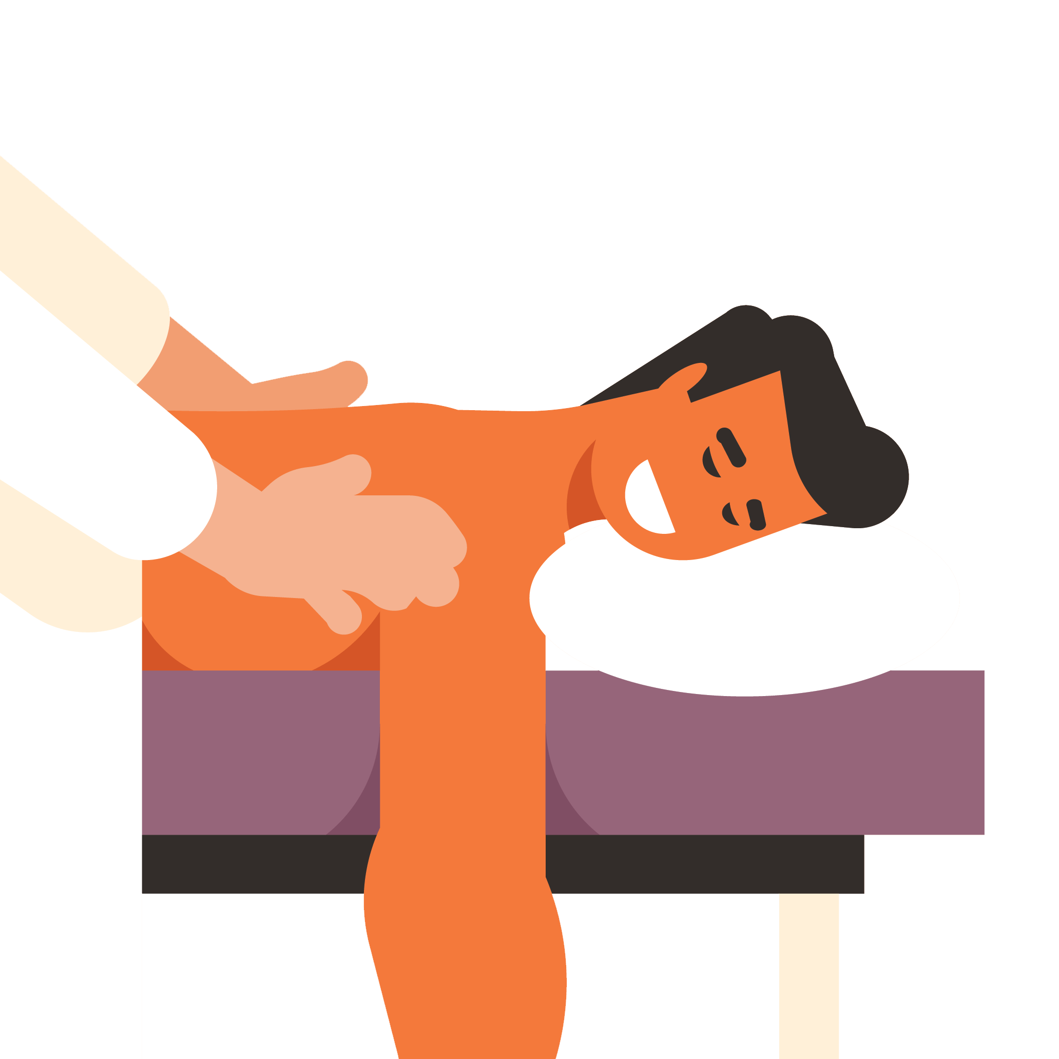 Man gets a massage